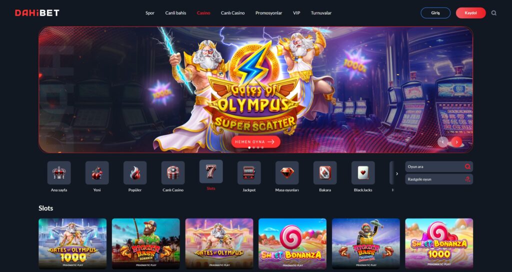 dahibet casino bölümleri
